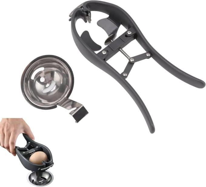 Automatische RVS Eierenkraker en Eierscheider voor de Keuken - Handheld Eierenbreker en Eierscheider Tool voor Vers Eieren