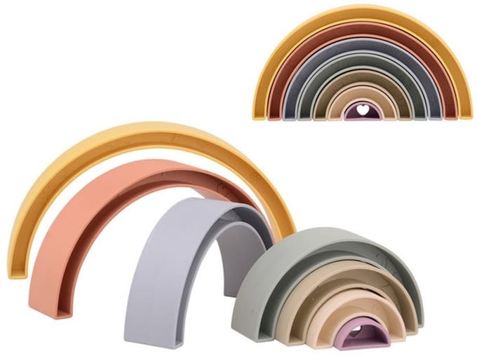 Johntoy Happy World Plastic Stack Rainbow