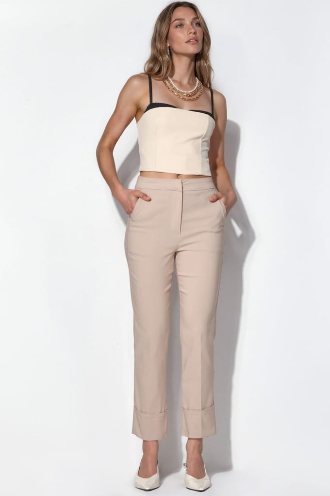 Hoge Taille Stretch Bengalin Broek
