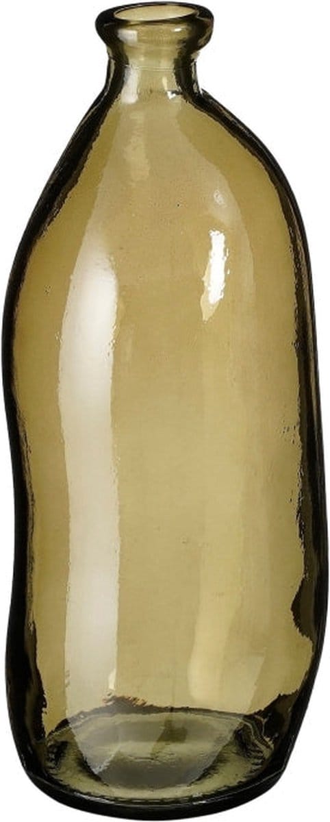 Mica Decorations Pinto Vaas - 13x13x35 cm - Glas - Taupe