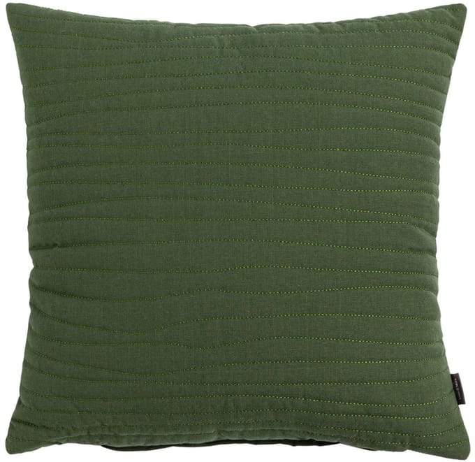 Uneven stitching army green cushion 45 x 45 cm