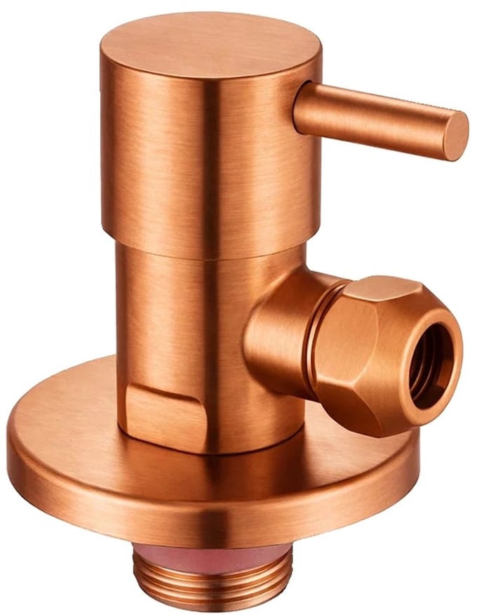 DutchLine - Luxe Stopkraan - Geborsteld Brons Koper - 1/2×3/8