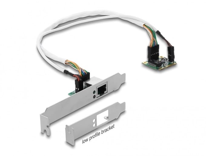 Delock Mini PCIe I/O PCIe half size 1 x RJ45 Gigabit LAN Low Profile