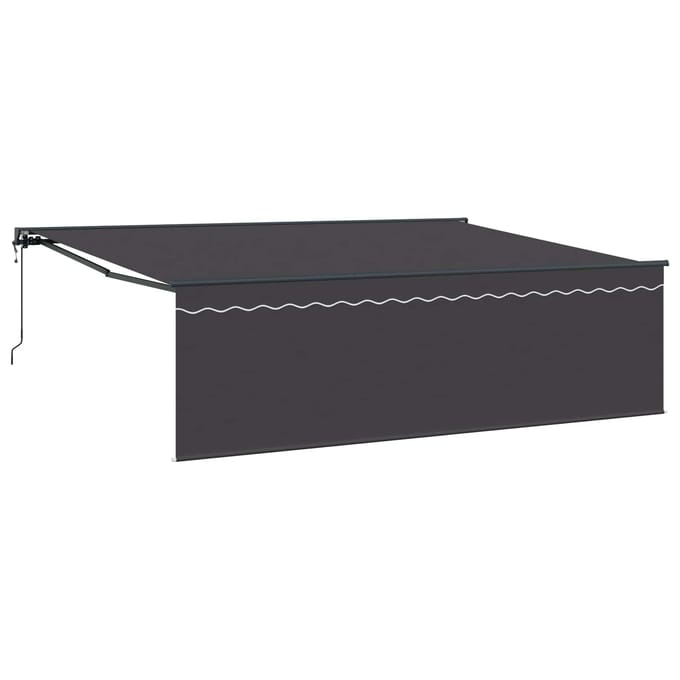 vidaXL - Uitschuifbare - luifel - Antraciet - 450 - × - 350 - cm