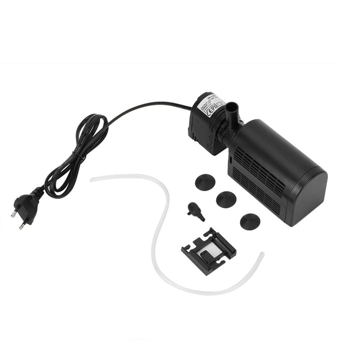 Filtre 3 en 1 pour aquarium, pompe d'aération et de filtration d'oxygène black
