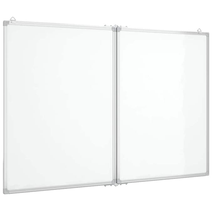 vidaXL - Whiteboard - magnetisch - inklapbaar - 100x80x1,7 - cm - aluminium