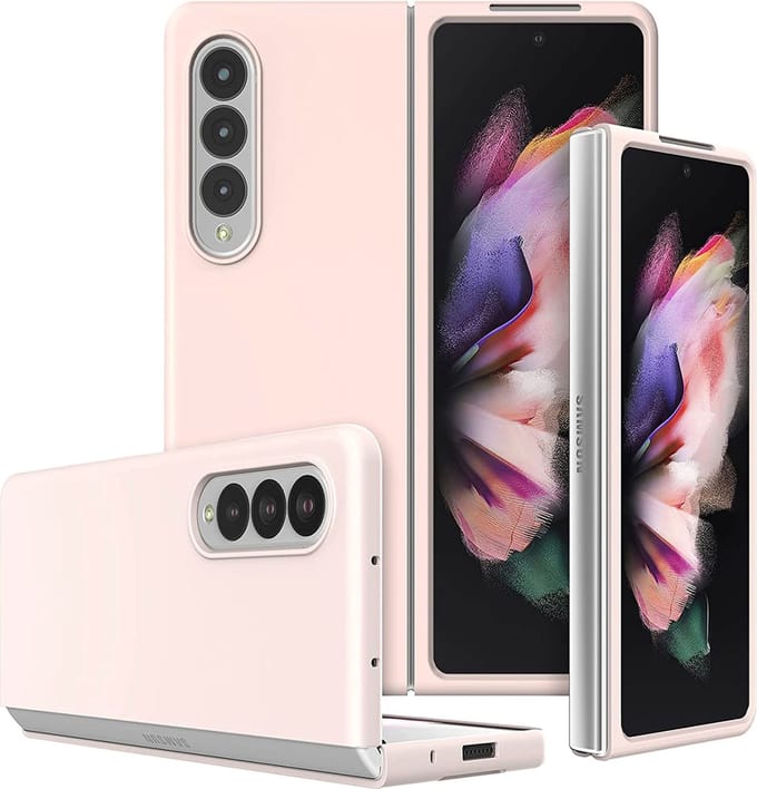 Hoesje geschikt voor Samsung Galaxy Z Fold 5 - Liquid Back Case Cover Rose