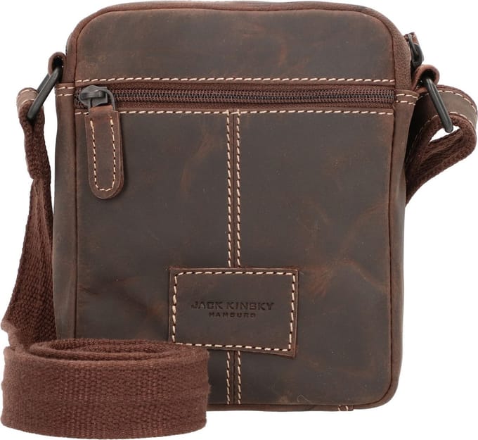 Jack Kinsky Baltimore 1 Schoudertas Leer 14 cm - Dames - mokka