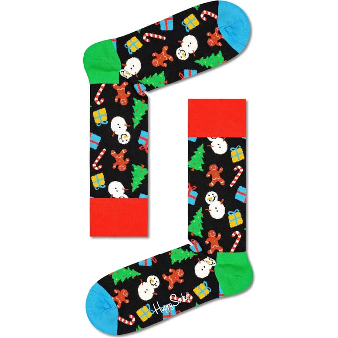 Happy Socks Dames / Heren Sokken Big Dot Snowman Giftbox Kerstsokken 2-Pack - Maat 41-46