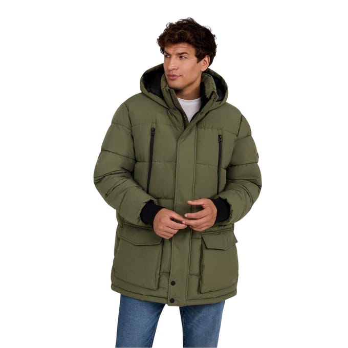 Minoti Gewatteerde heren parka (Khaki)