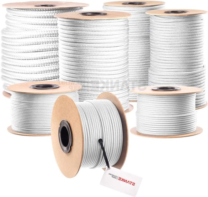 Polypropyleen Touw - Stevig PP Touw - Waslijn Tuin - UV-bestendig - 12mm 200m - Wit Groen
