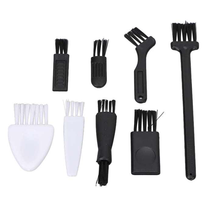 8 stuks Elektrisch Scheerapparaat Reinigingsborstel Scheermes Reinigingsborstel Set voor Huishoudelijke Apparaten Computeraccessoires black