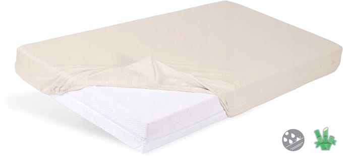 Waterdichte matrashoes Bamboe 90x200x20 beige