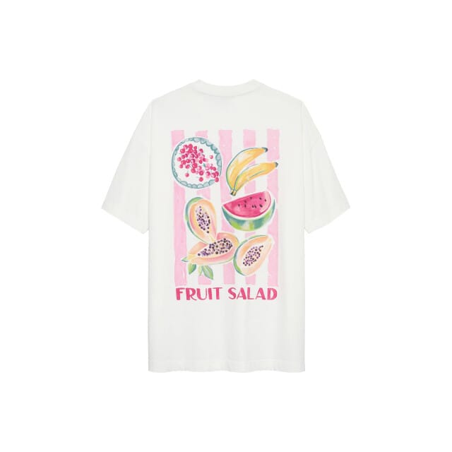 Catwalk Junkie Oversized Graphic Tshirt Tops & T-shirts Dames - Shirt - Wit - Maat 38