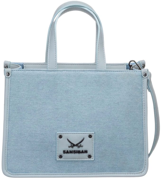 Sansibar Handtas Schoudertas Mini Tote Bag Jeans Lichtblauw