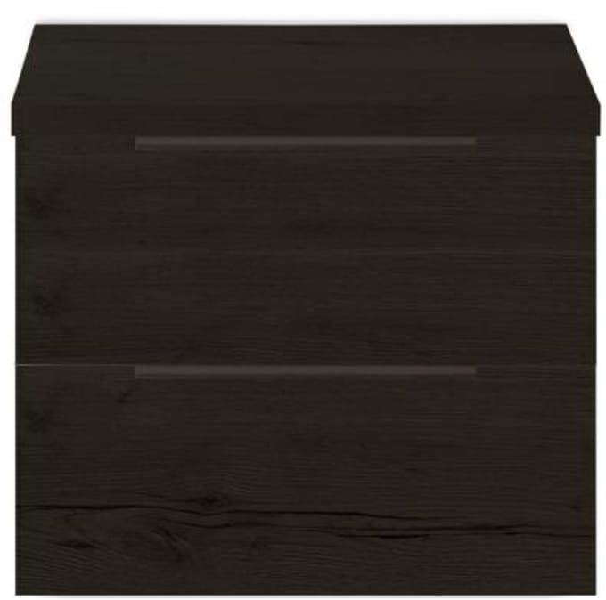 Seville Badmeubelset 60 cm - Wastafelblad Black Oak Edge Greep