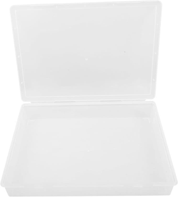 Opbergkoffer - Documentenhouder - Kantoor Organisatie - Gespsluiting Deksel - 32.5 cm - Transparant