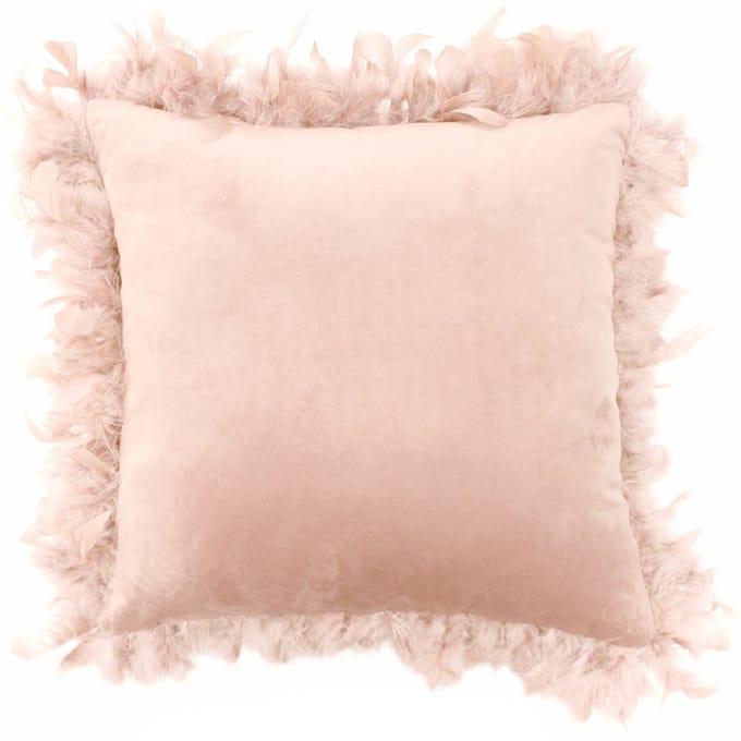 Velvet Sierkussen 40 x 40 cm Qirin Licht Roze