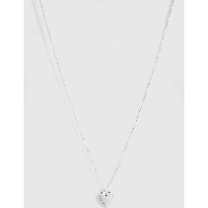 boohoo Dames Fijne Zilveren Hartketting