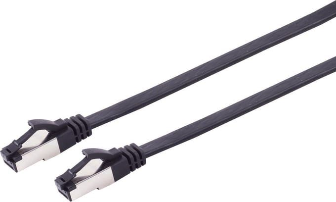 Patchkabel CAT 8.1 U/FTP PIMF, flach TPE schwarz 1,0m