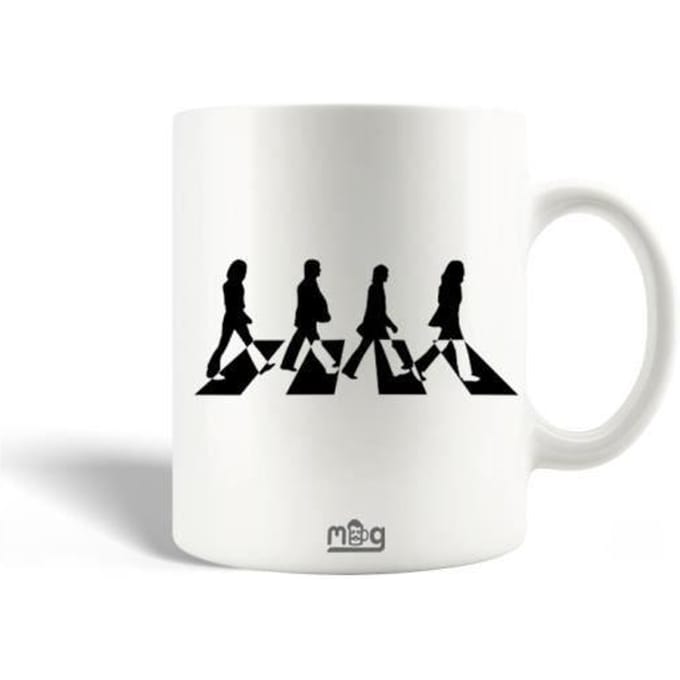 Mug en Céramique The Beatles Groupe Musical Affiche Noir Et Blanc Marche