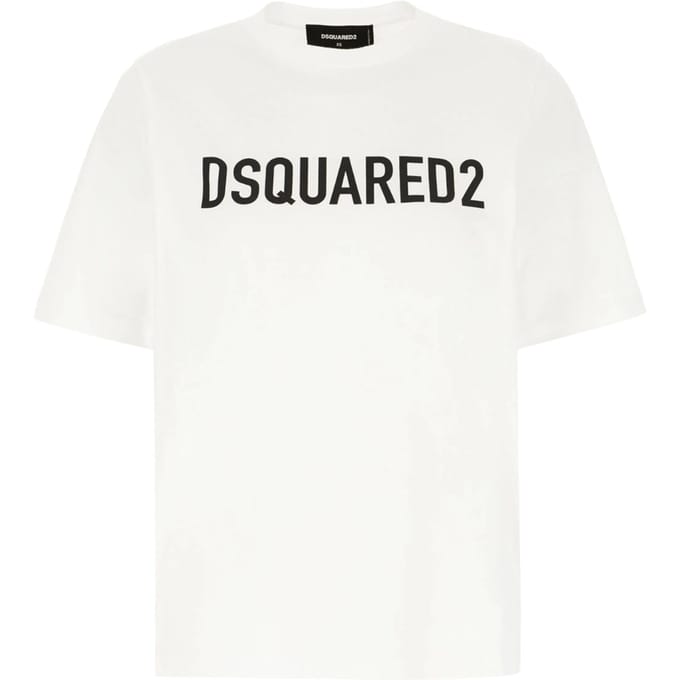 Dsquared2 T-shirt Met Opvallend Logo En Losse Pasvorm, Wit