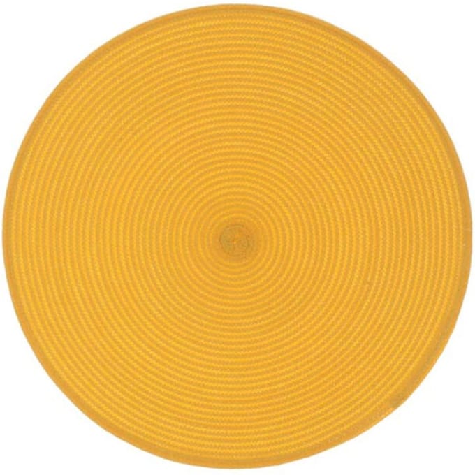 Unique Living | Placemat Daisy | Rond | Rotan | Geel/Oranje | Ø 38cm