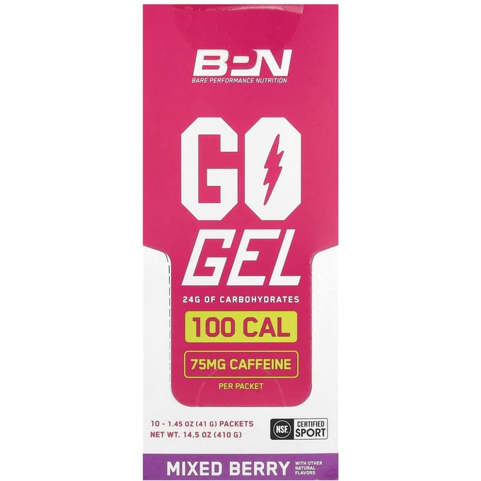 BPN, Go Gel, Mixed Berry CAF, 10 packs, 1.45 oz (41 g) each