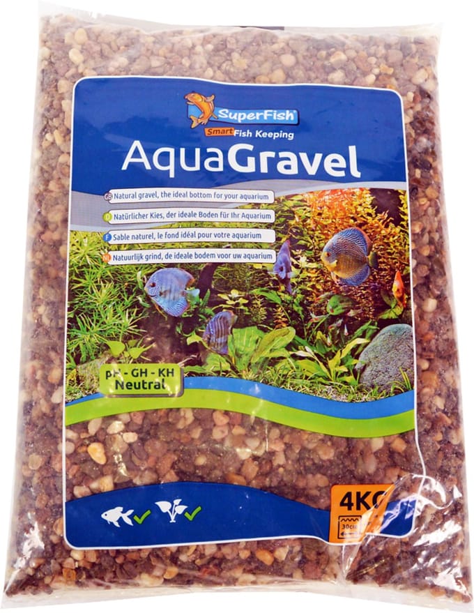 SuperFish Aqua grind donker 3-6 mm | 4 kg aquarium bodembedekking 1-2MM
