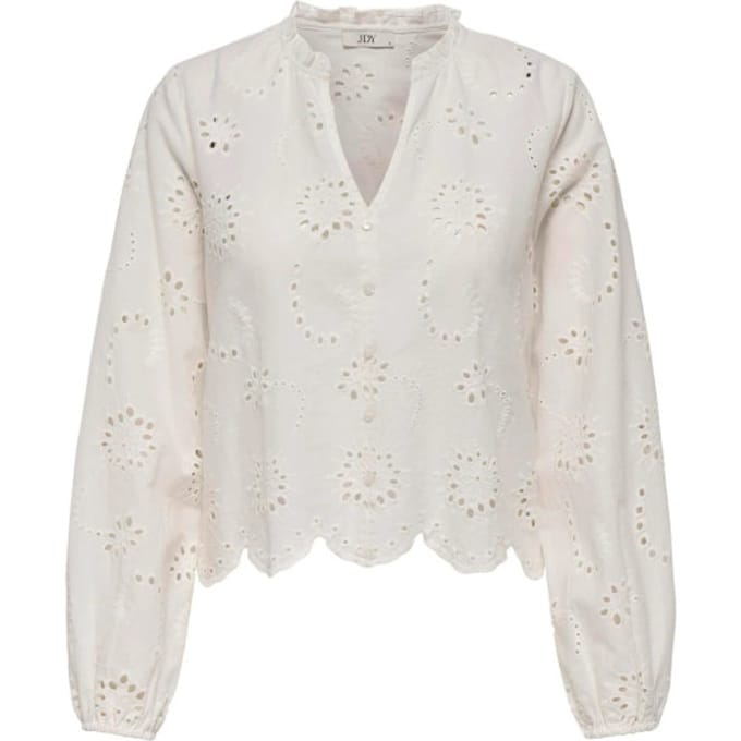 JDY - JDYDITTE L/S EMBRODERIE SHORT SHIRT WVN - Dames - Blouses