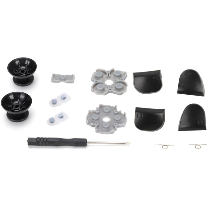 Controller Vervangingskit voor PS5 Controller Geleidend Rubberen Pad Rocker 3D Plastic Dop L12 Vervangende Knoppen Set gray