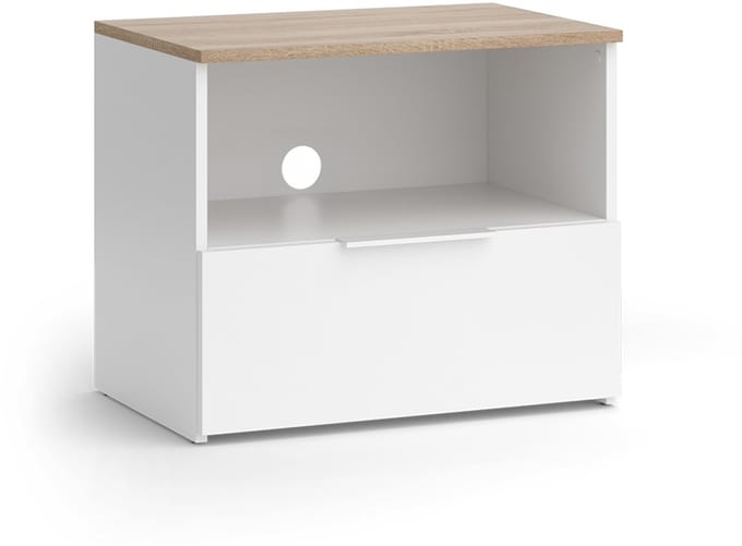 Vicco Wido TV-meubel – 60 x 50 cm met lade Wit/Sonoma