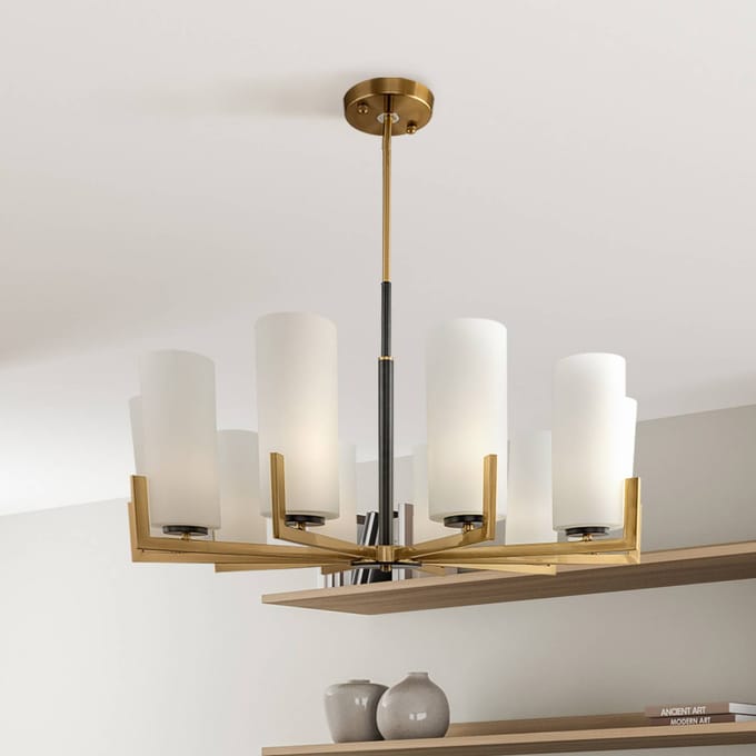 Maytoni kroonluchter Fortano, 10-lamps, glas, E27