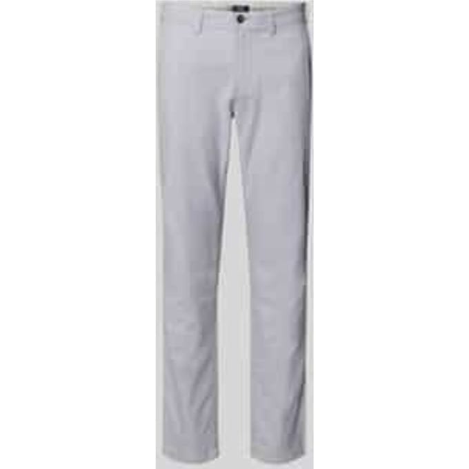 Slim fit stoffen broek met Franse steekzakken