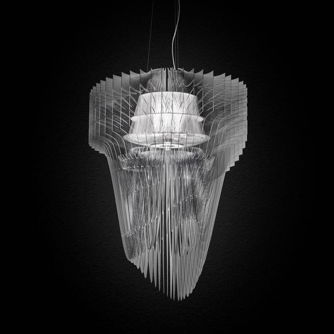 Slamp Aria M hanglamp, helder, Ø 60 cm