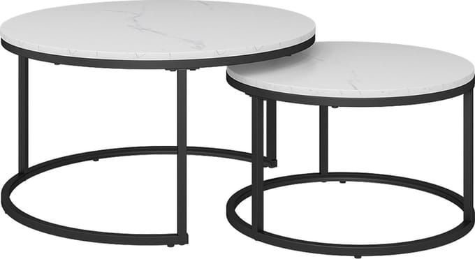 Vicco Montreal Salontafel set – 77 x 40 cm 2 delen Wit