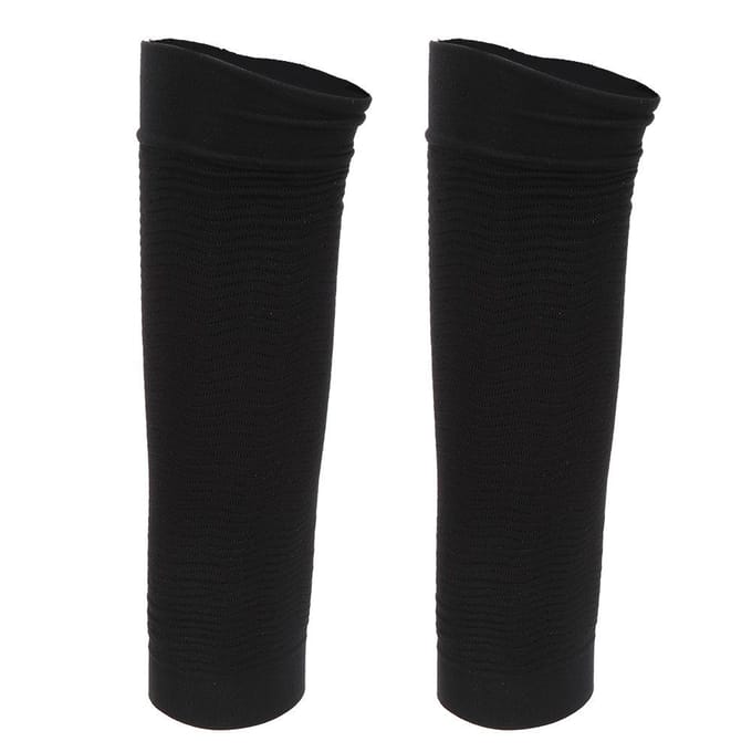 3 Paar Slanke Arm Kuit Verdunnende Elastische Drukhoes Armband Beschermingsuitrusting Zwart black