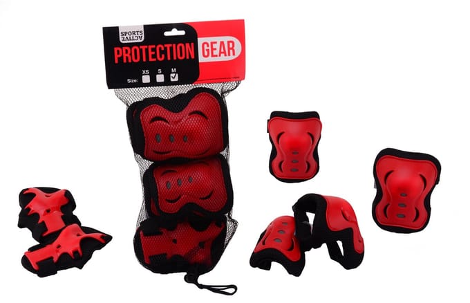 Beschermset Sports Active junior rood maat S