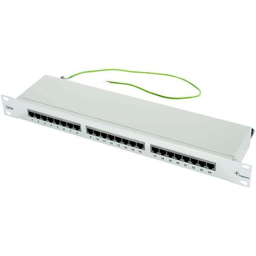 Telegärtner 100007023 Patchpaneel 483 mm (19) CAT 5e 1 HE Grijs Ingericht