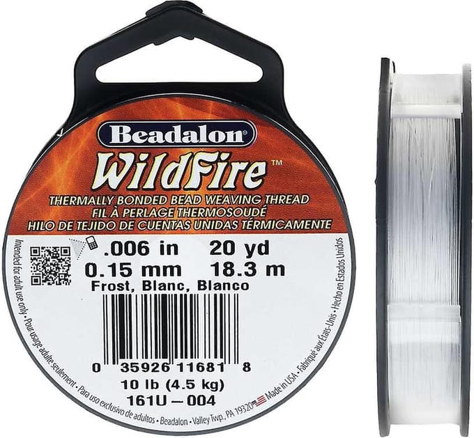 Beadalon Wildfire Rijgdraad Wit - 18,3 m - 0,15 mm - sieraden maken - rijgdraad