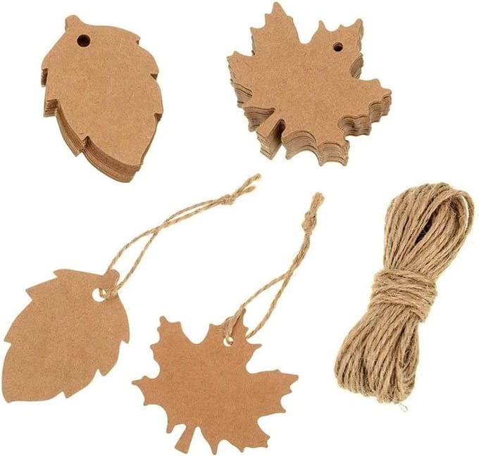 Set van 100 Lege Papieren Labels voor Bruiloften, Kerst en Creatieve Knutselprojecten