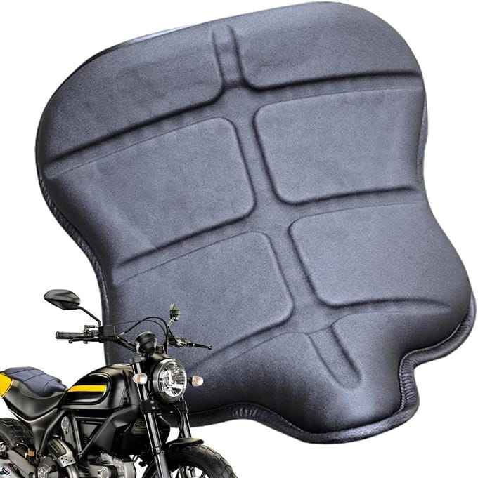 Motorzitkussen - Comfortabele mat - Langdurig comfort - Ademend ontwerp - 41 x 37 cm - Zwart