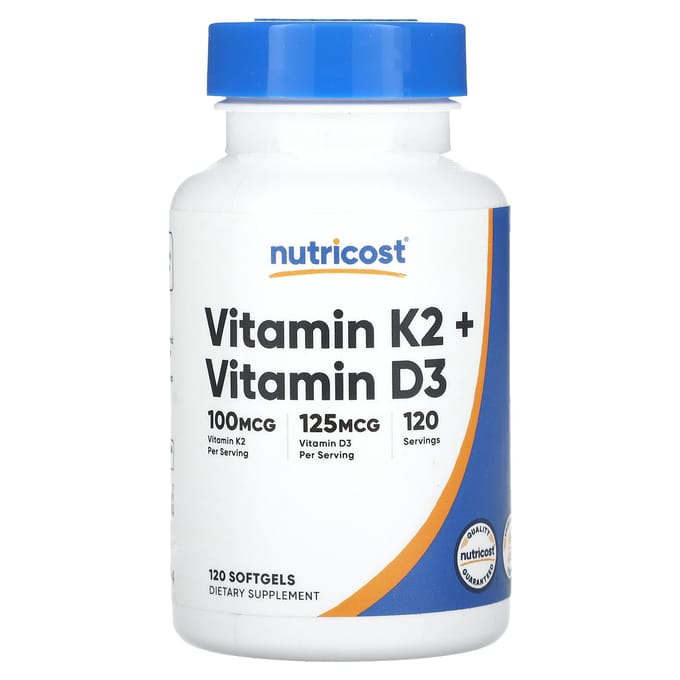Vitamine K2 + Vitamine D3, 120 gélules