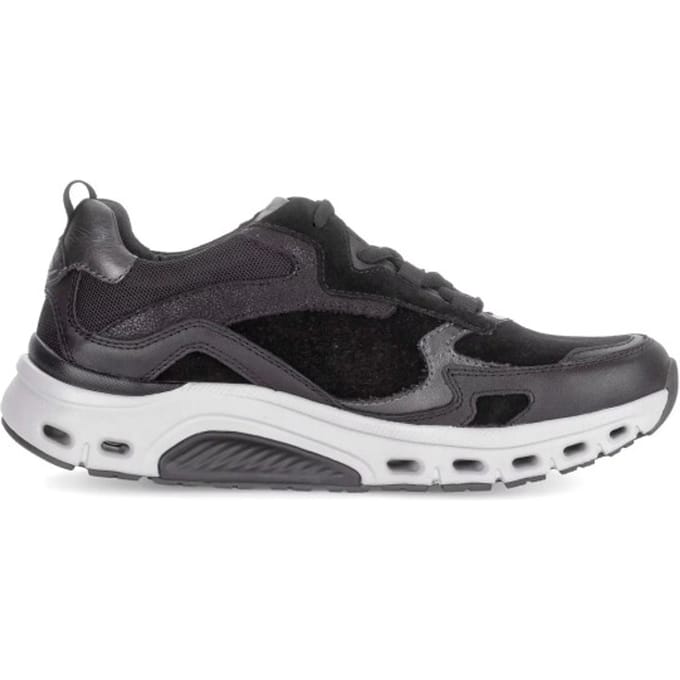 Gabor rollingsoft sensitive 76.986.47 - dames rollende wandelsneaker - Zwart - maat 37 (EU) 4 (UK)