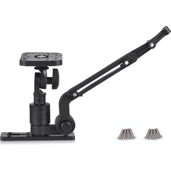 Kajak Fishfinder montageplaat Kajakboot Transducer Montagearm Fishfinder Mount Basisadapter zwart