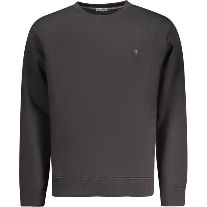 Coveri Bewegende Zwarte Katoenen Herensweater