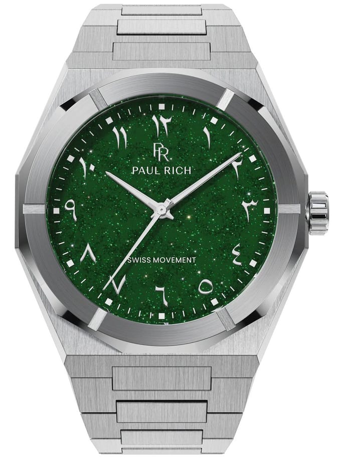 Paul Rich Star Dust II Emerald Mirage Arabic Silver ARAB206 horloge