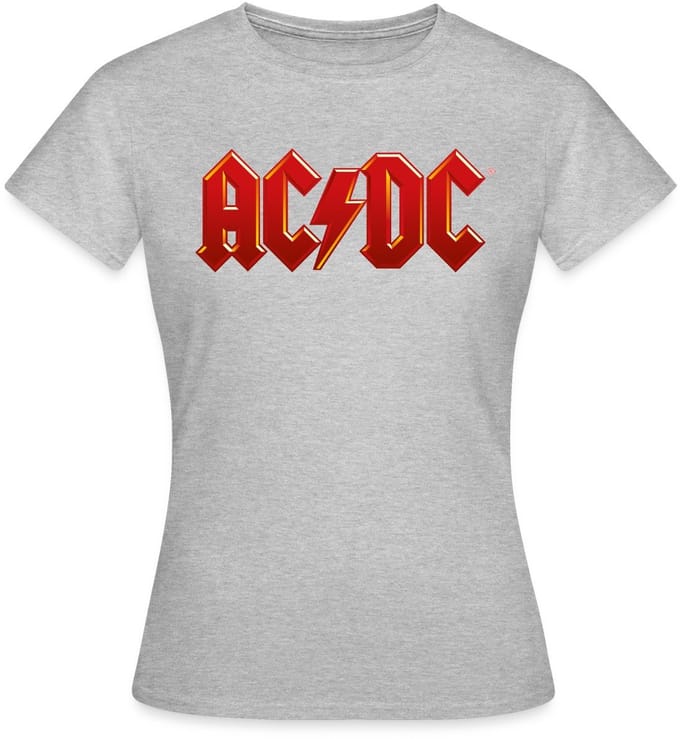 AC/DC Klassiek Logo Met Bliksemschicht T-Shirt Dames
