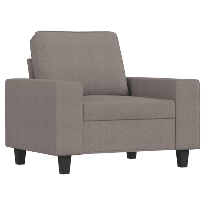 vidaXL - 3-delige - Loungeset - stof - taupe