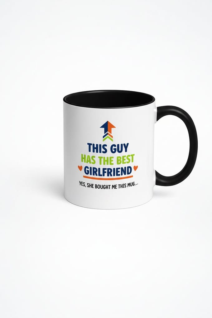 Grappige Mok 'This Guy Has The Best Girlfriend' - Perfect Cadeau Vriendje van Vriendin